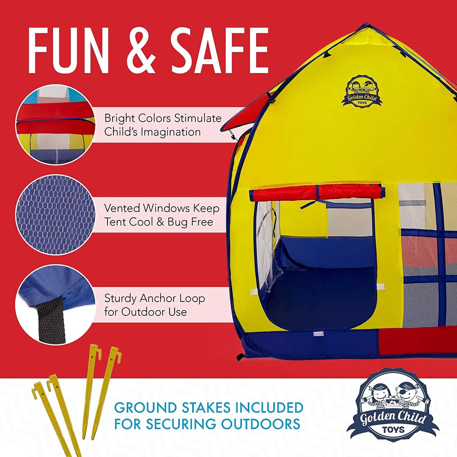 Kids Play Tent with Carrying Case Toys & Games - DailySale