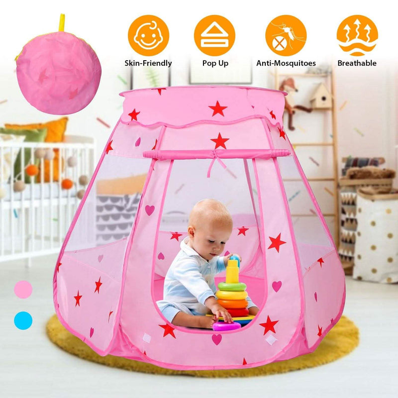 Kids Pop Up Prince Princess Toddler Play Tent Toys & Games - DailySale