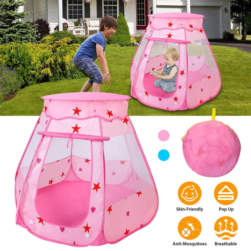 Kids Pop Up Prince Princess Toddler Play Tent Toys & Games - DailySale
