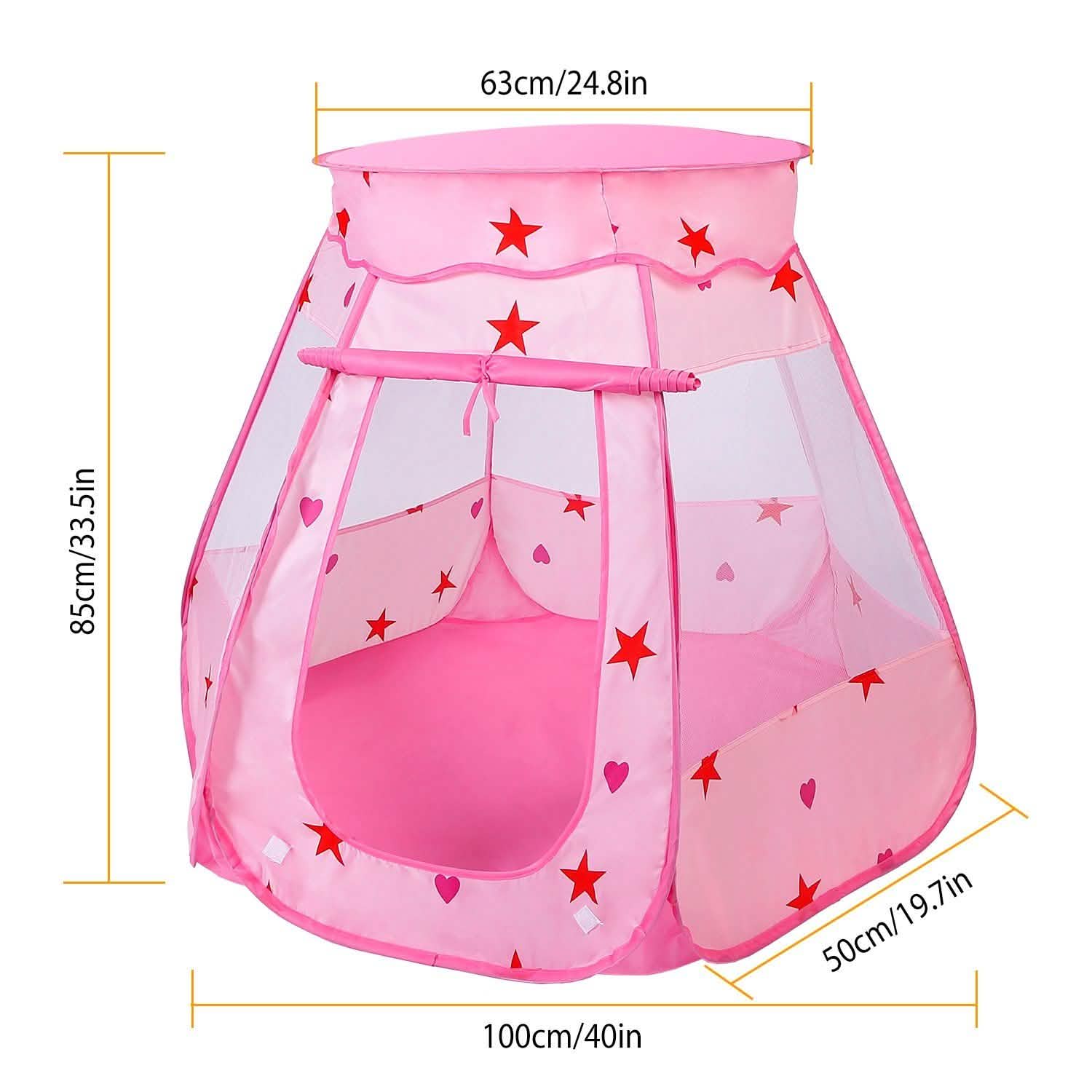 Kids Pop Up Prince Princess Toddler Play Tent Toys & Games - DailySale