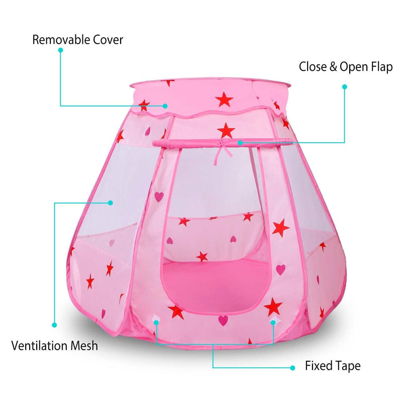 Kids Pop Up Prince Princess Toddler Play Tent Toys & Games - DailySale