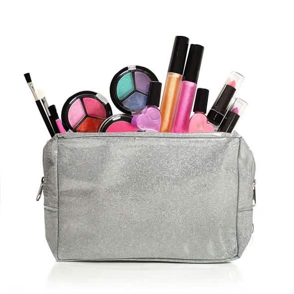 Kids Washable Makeup Set with a Glitter Cosmetic Bag Toys & Hobbies - DailySale