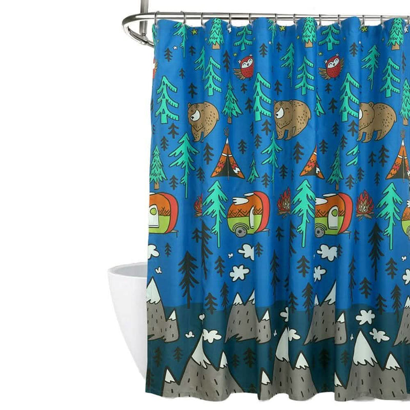 Kidz Mix Camping Explorer Shower Curtain Furniture & Decor - DailySale