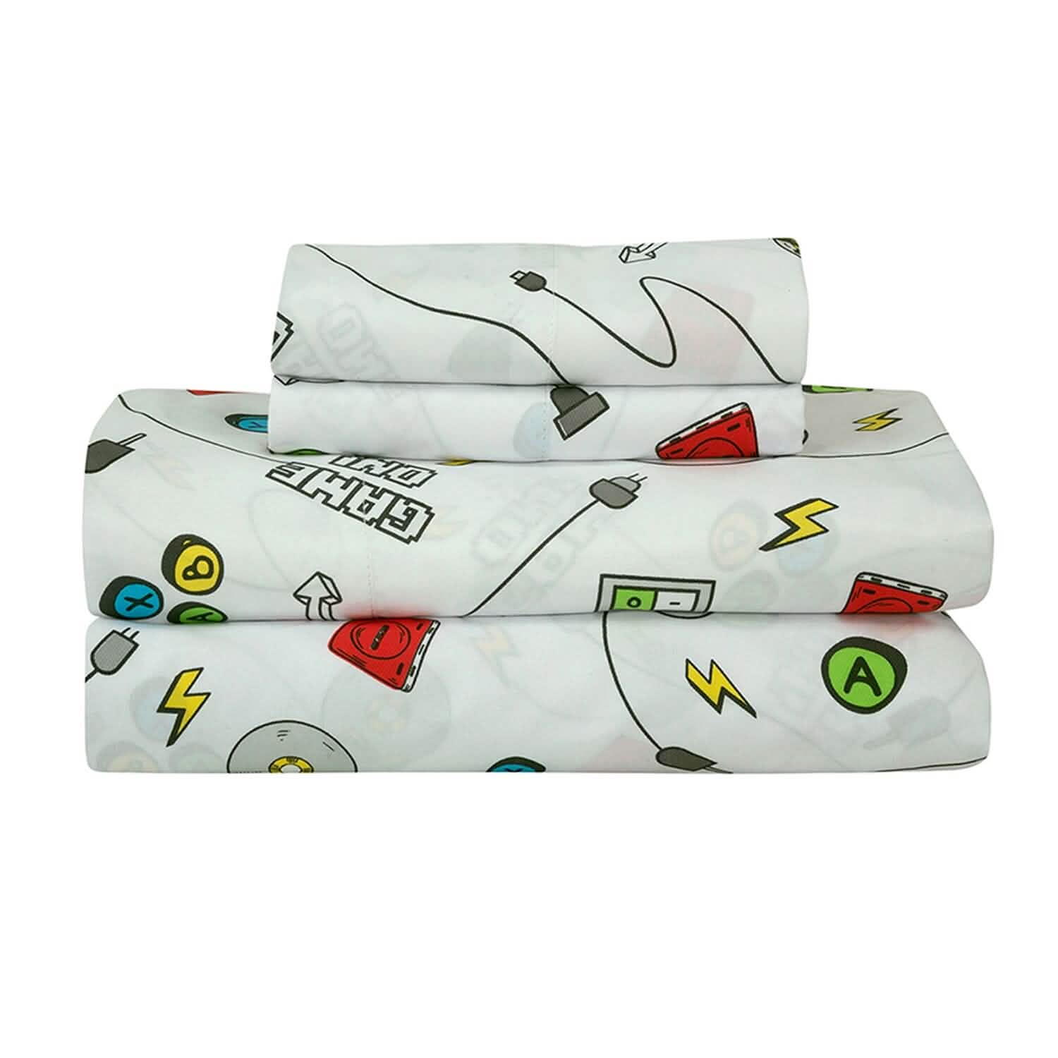 Kidz Mix Game On Glow-in-the-Dark Bed in a Bag Bedding - DailySale