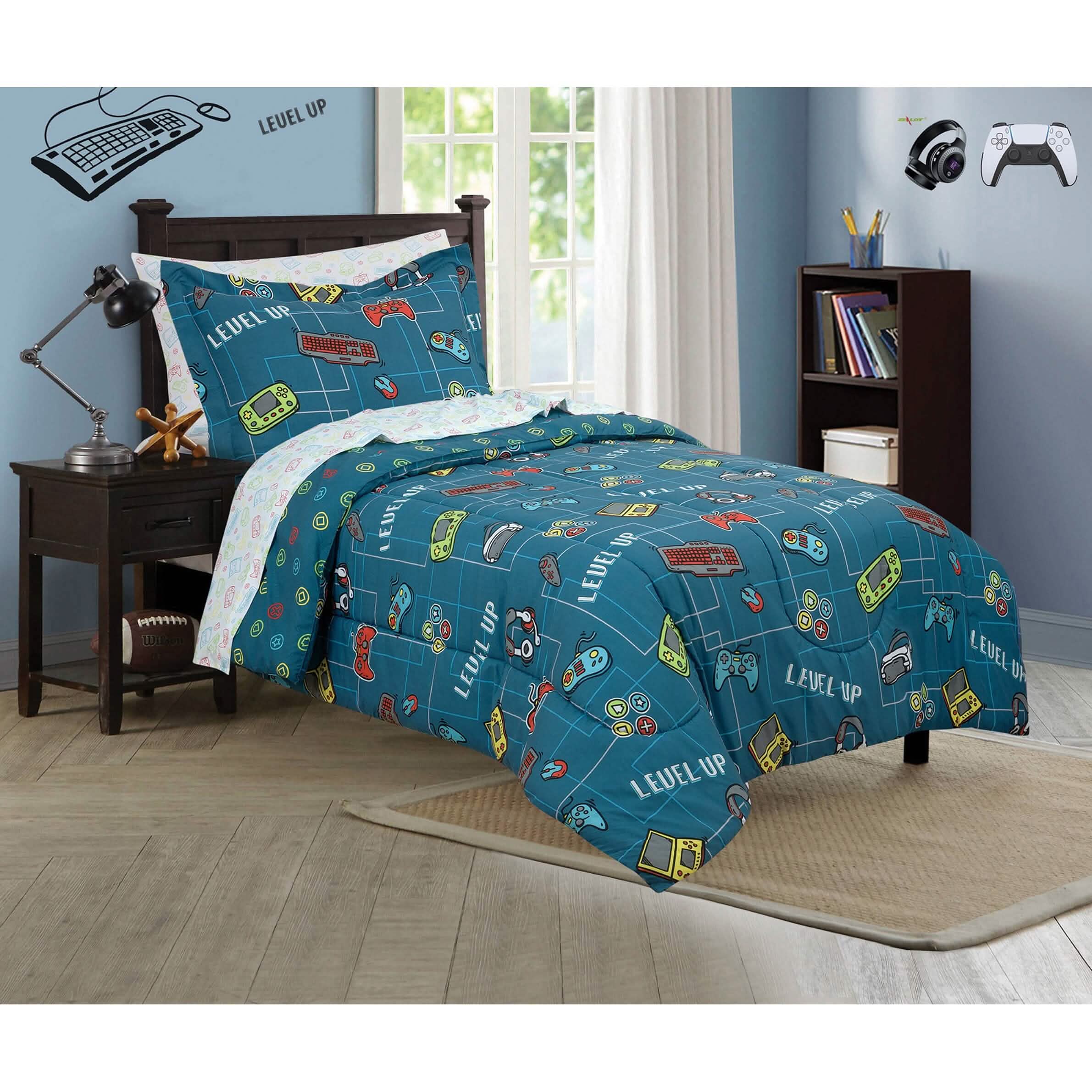 Kidz Mix Level Up Glow In The-Dark Bed In A Bag Bedding - DailySale
