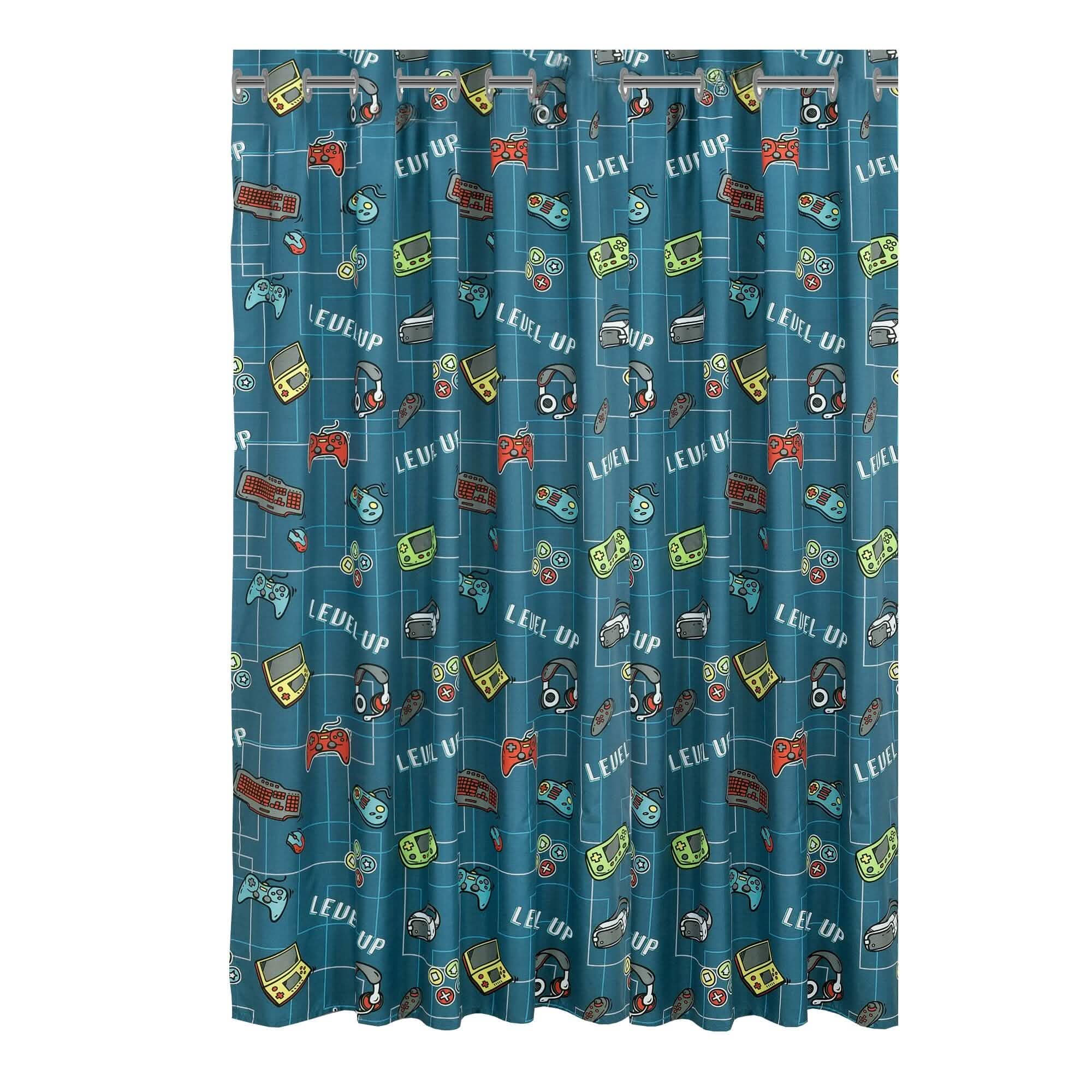 Kidz Mix Level Up Glow-in-the-Dark Shower Curtain Bath - DailySale