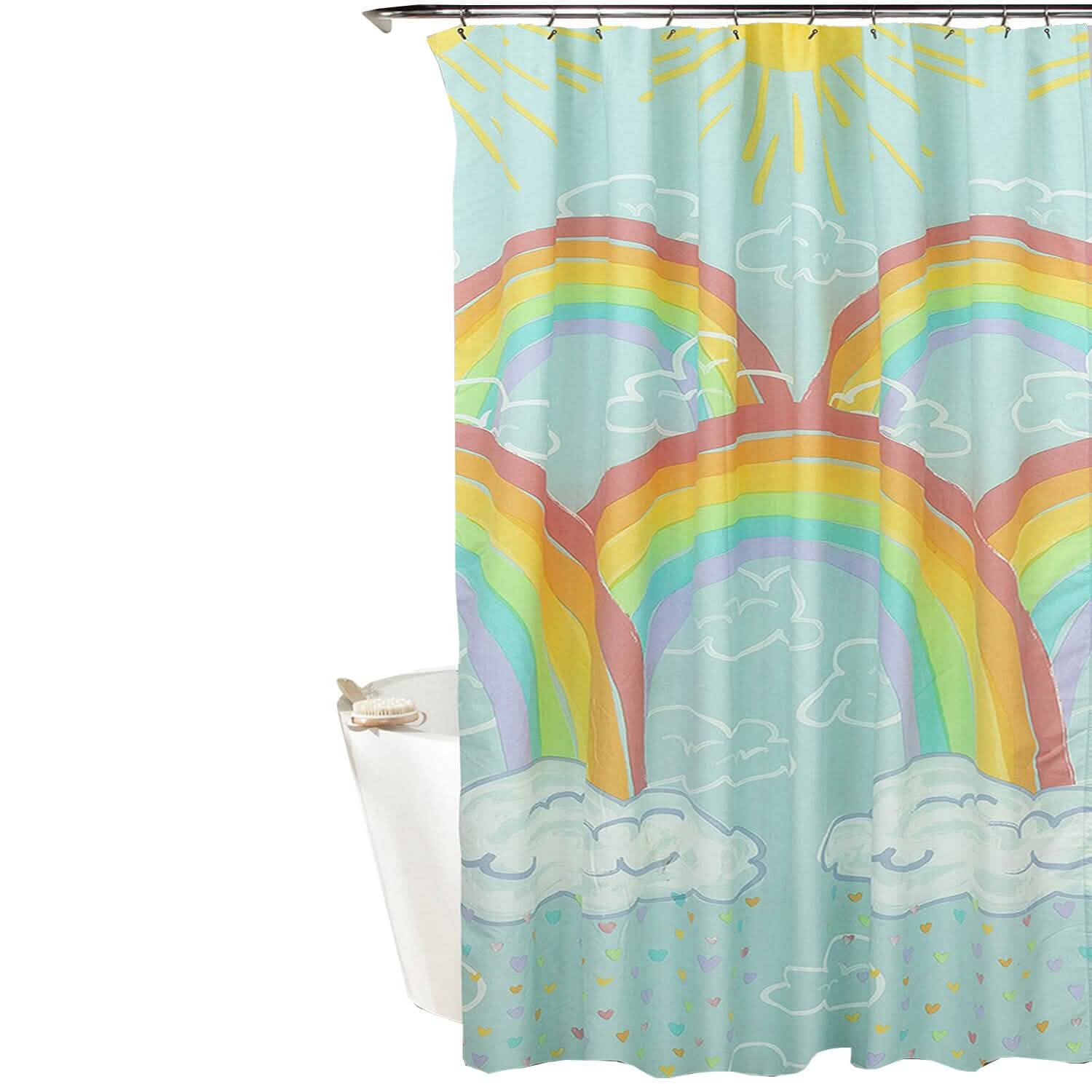 Kidz Mix Rainbow Clouds Shower Curtain Bath - DailySale
