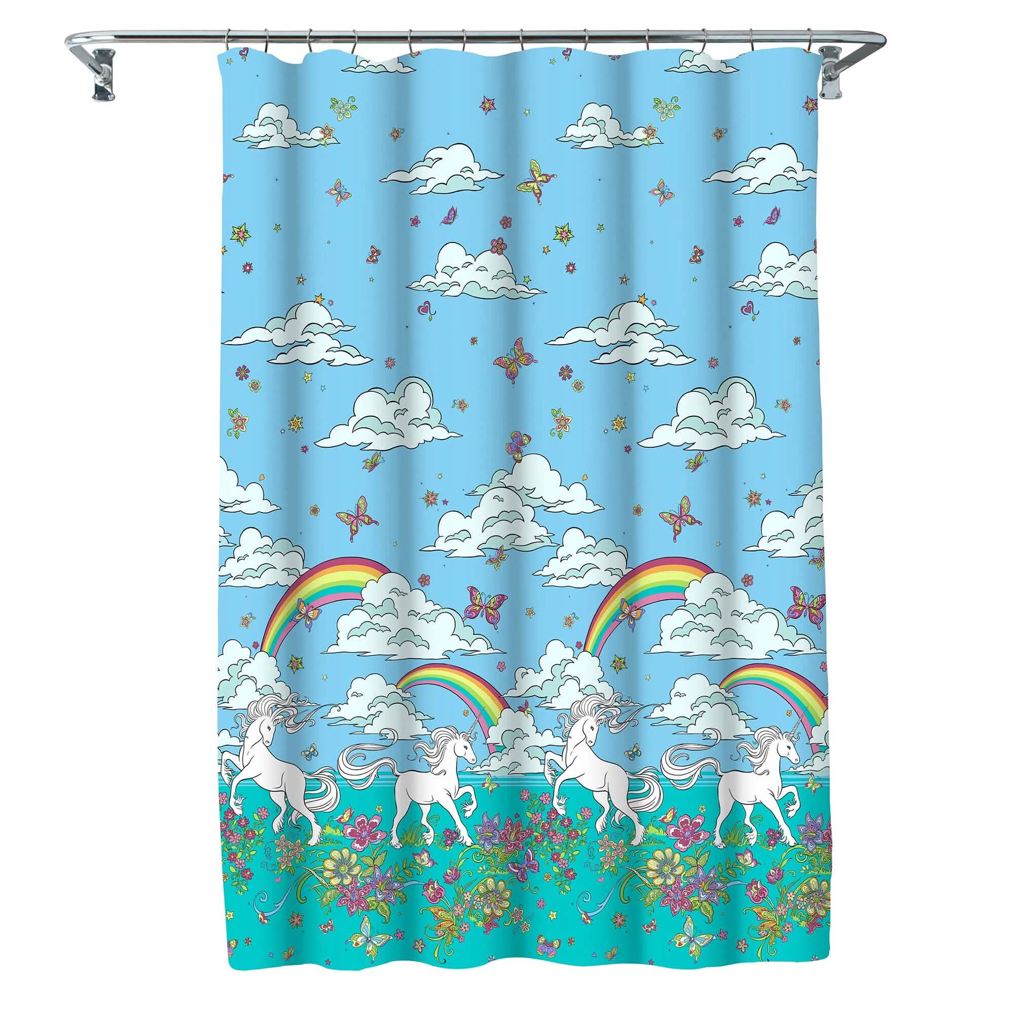 Kidz Mix Unicorn Rainbow Shower Curtain Bath - DailySale
