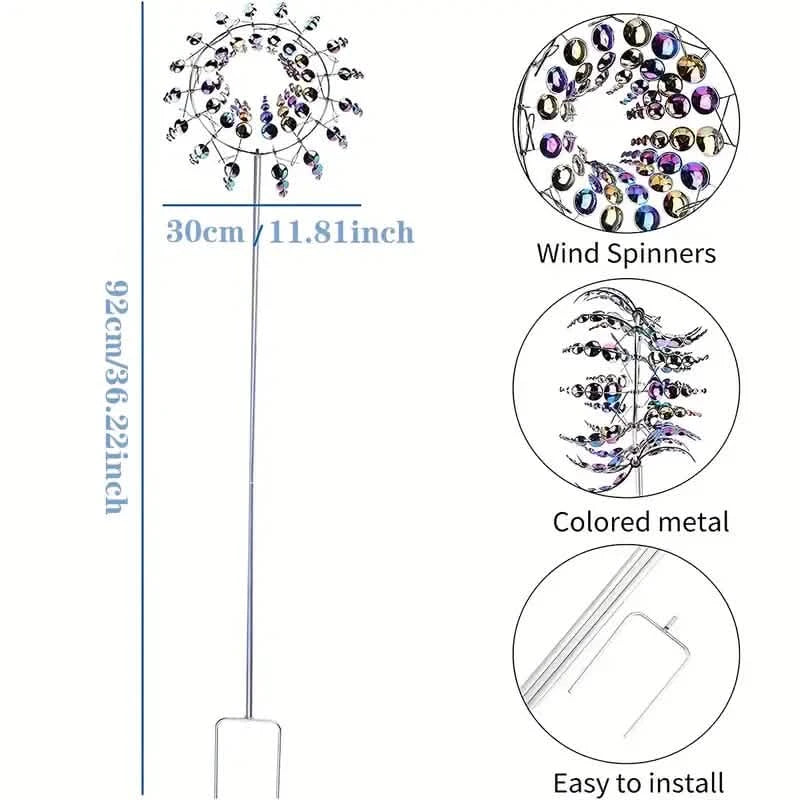 Kinetic Wind Sculptures & Spinners 3D Wind Spinner Wind Powered Wind Art Garden & Patio - DailySale