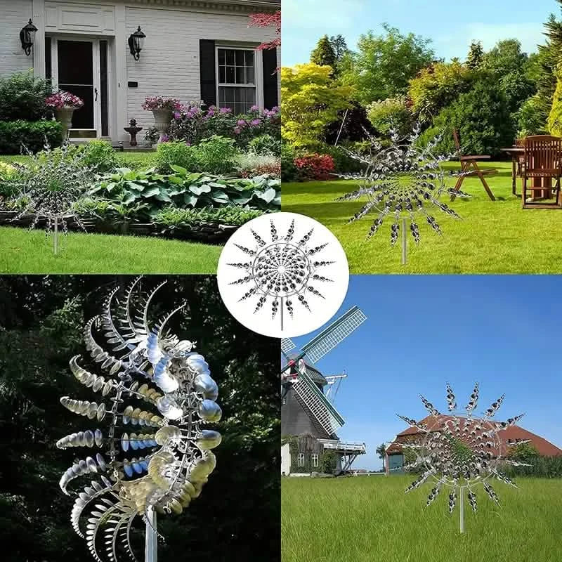 Kinetic Wind Sculptures & Spinners 3D Wind Spinner Wind Powered Wind Art Garden & Patio - DailySale