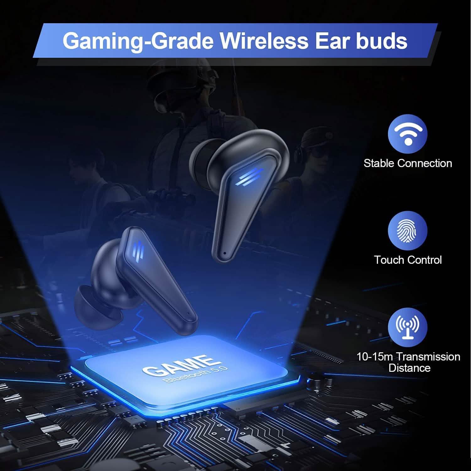 KINGSTAR TWS Bluetooth 5.0 Gaming Wireless Earbuds Headphones & Audio - DailySale