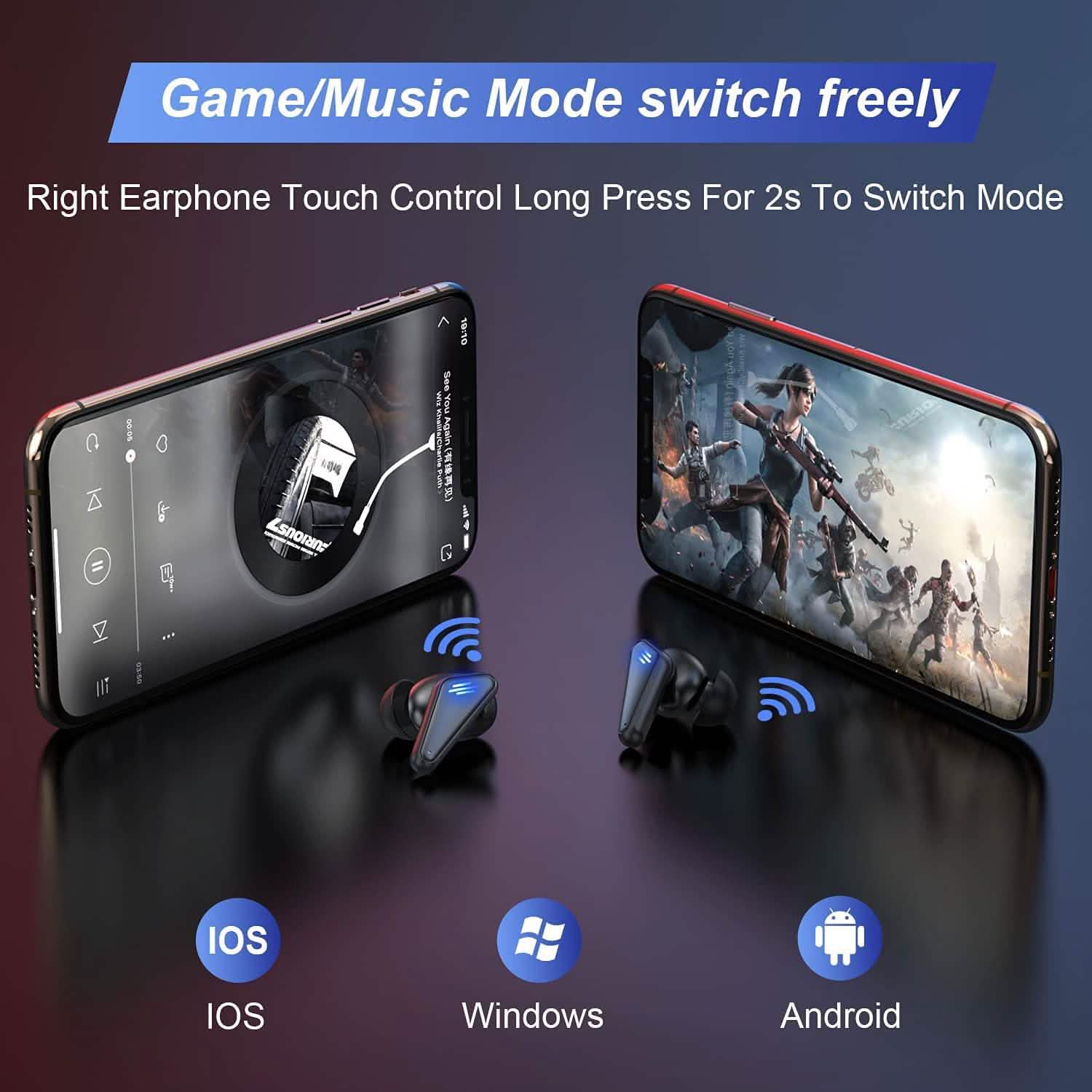 KINGSTAR TWS Bluetooth 5.0 Gaming Wireless Earbuds Headphones & Audio - DailySale