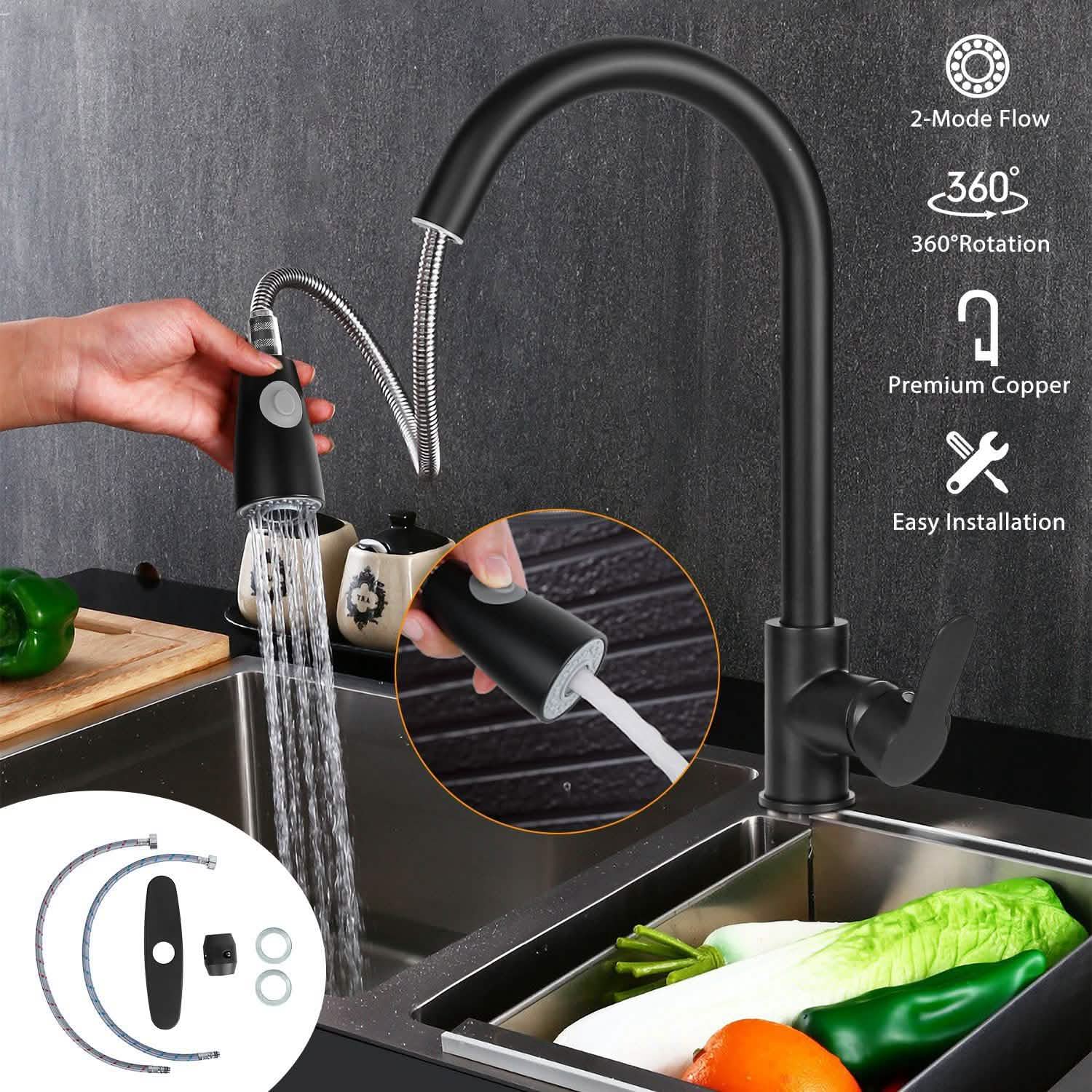 Kitchen Faucet Single Handle with Hot and Cold Control Kitchen & Dining - DailySale