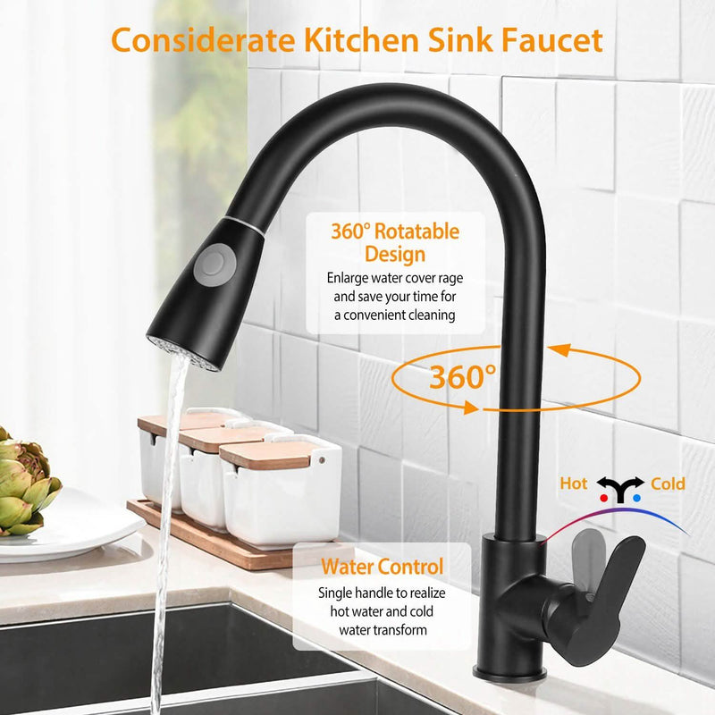 Kitchen Faucet Single Handle with Hot and Cold Control Kitchen & Dining - DailySale
