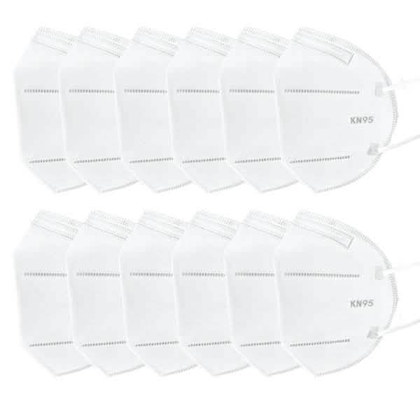 KN95 Protective Breathable Outdoor Face Mask with Nose Clip Wellness & Fitness 12-Pack - DailySale