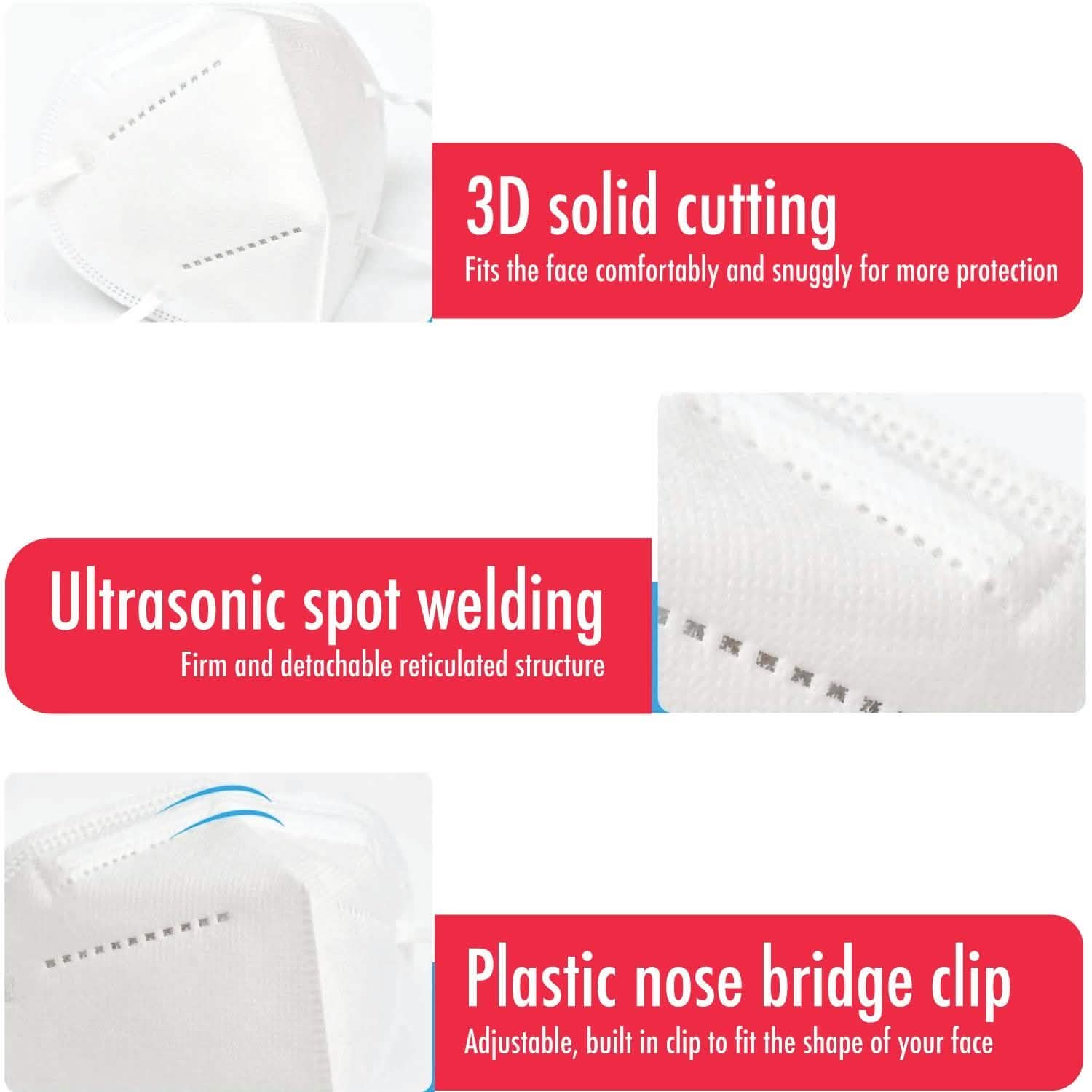 KN95 Protective Breathable Outdoor Face Mask with Nose Clip Wellness & Fitness - DailySale