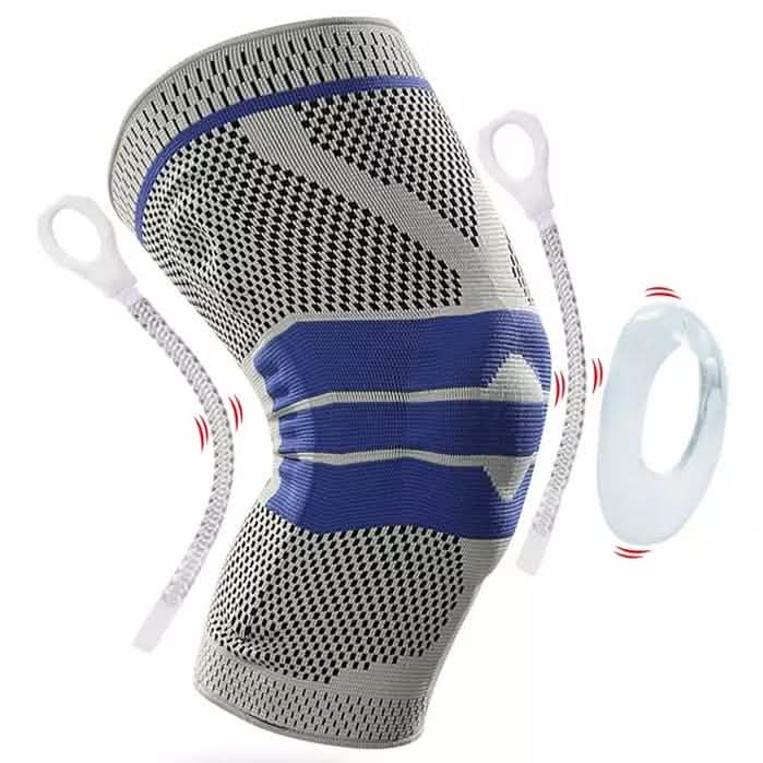 Knee Brace Compression Sleeve Knee Pads Support for Meniscus Tear Single Wrap Wellness Gray M - DailySale