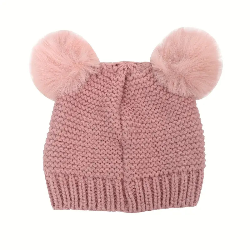 Knitted Beanie Hat, Cute Cold-proof Winter Hat For 6-24 Months Baby Girls Baby - DailySale