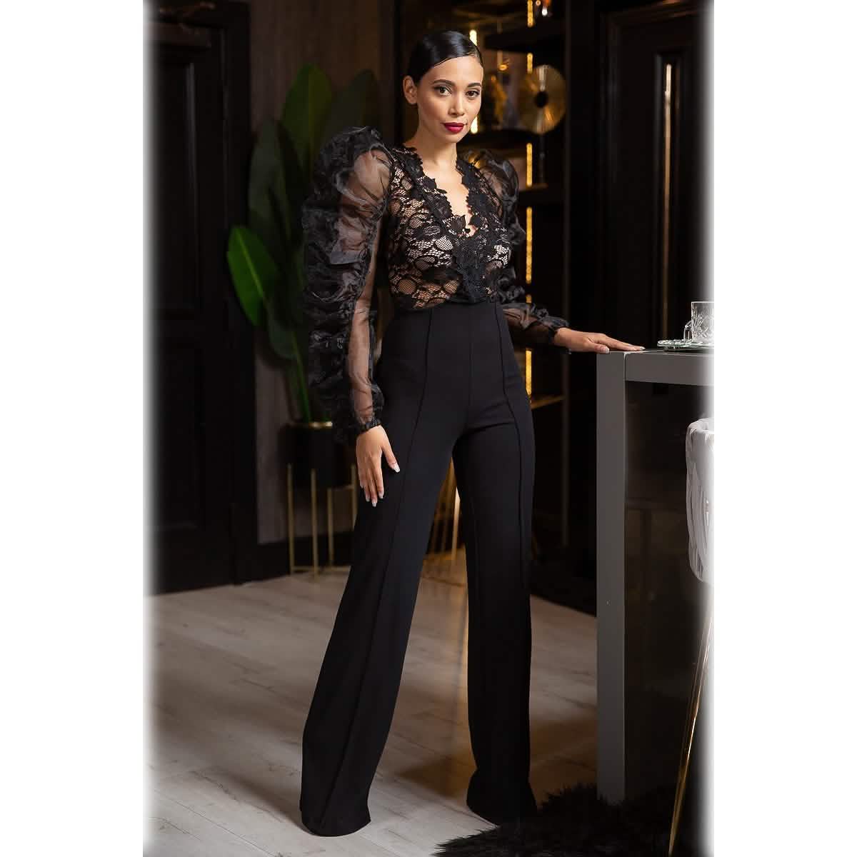 Lace Combined Fashion Jumpsuit Women's Tops - DailySale