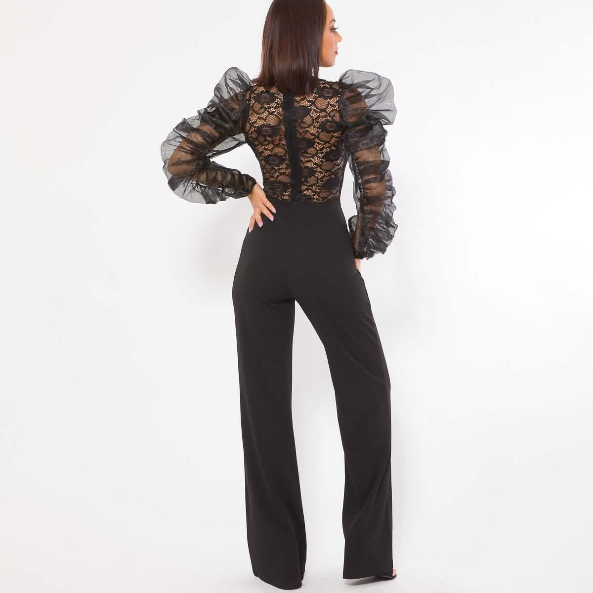 Lace Combined Fashion Jumpsuit Women's Tops - DailySale