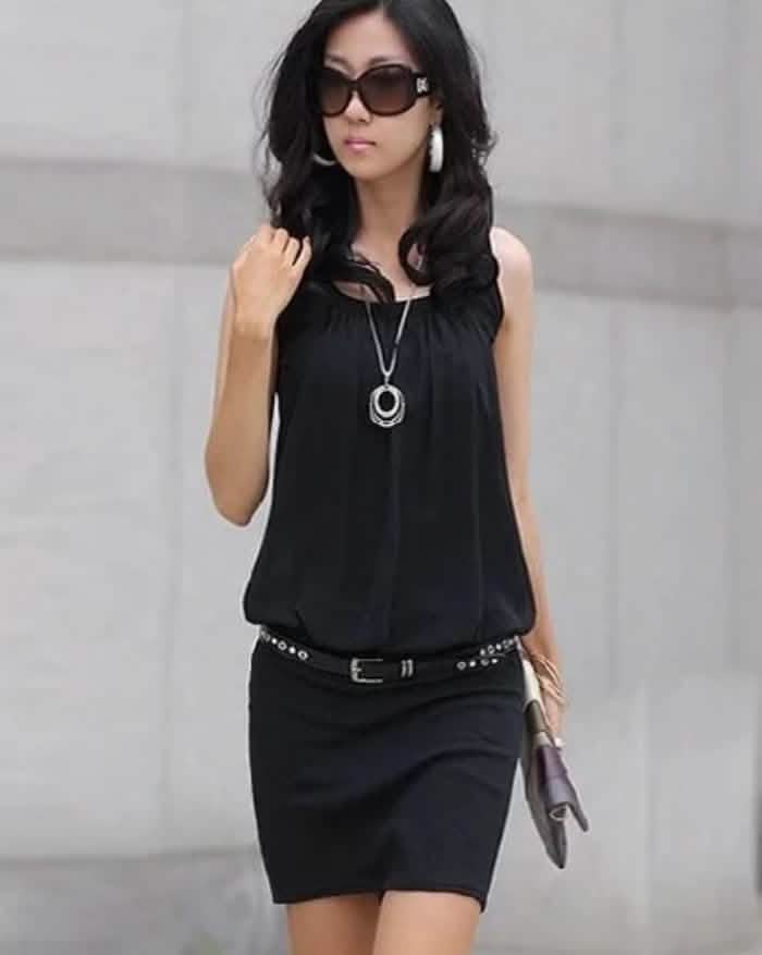 Ladies Tunic Sundress - Assorted Color Women's Apparel S Black - DailySale