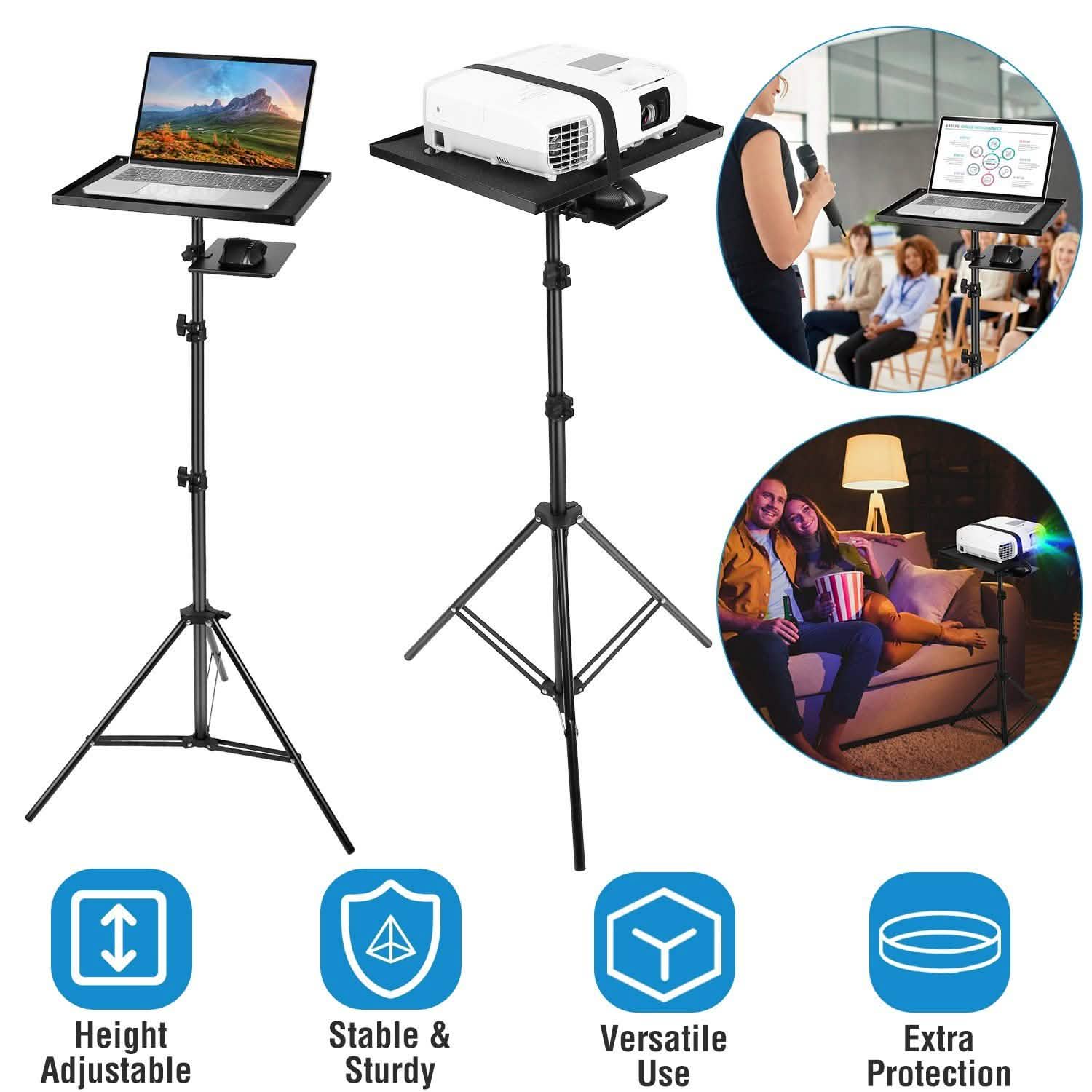 Laptop Projector Tripod Stand Adjustable Height Computer Accessories - DailySale