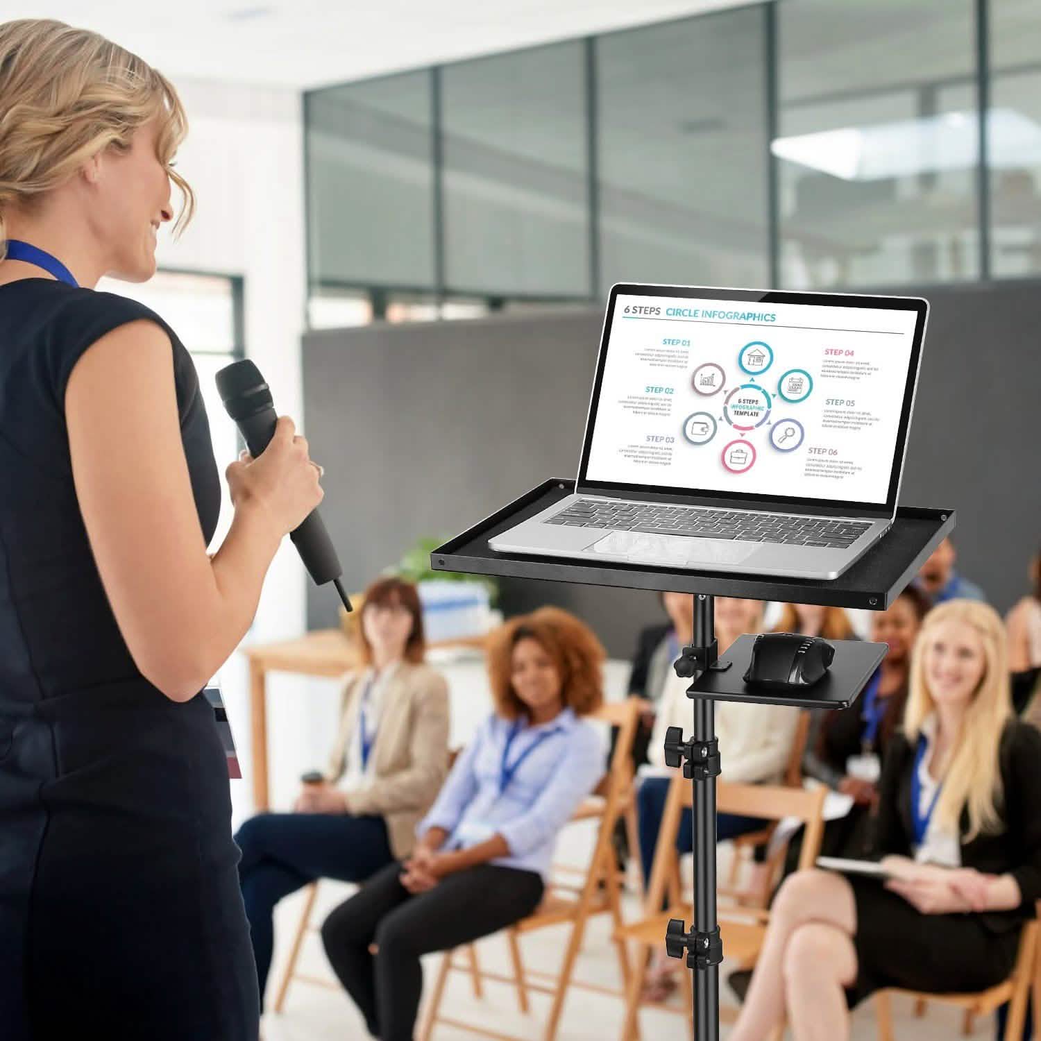 Laptop Projector Tripod Stand Adjustable Height Computer Accessories - DailySale