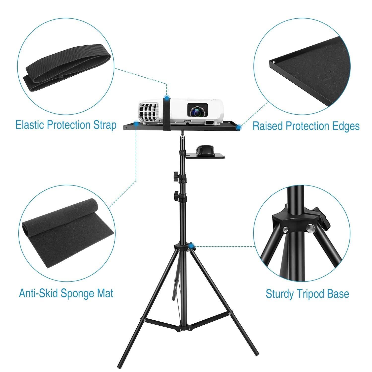 Laptop Projector Tripod Stand Adjustable Height Computer Accessories - DailySale