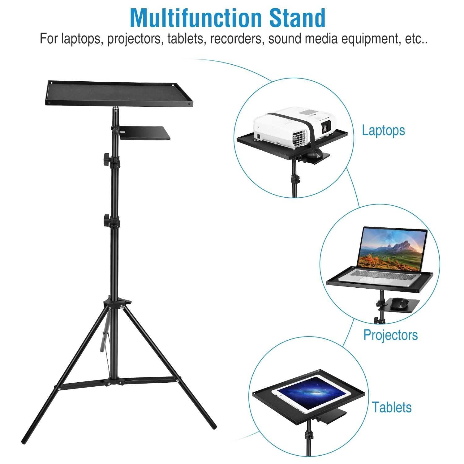 Laptop Projector Tripod Stand Adjustable Height Computer Accessories - DailySale