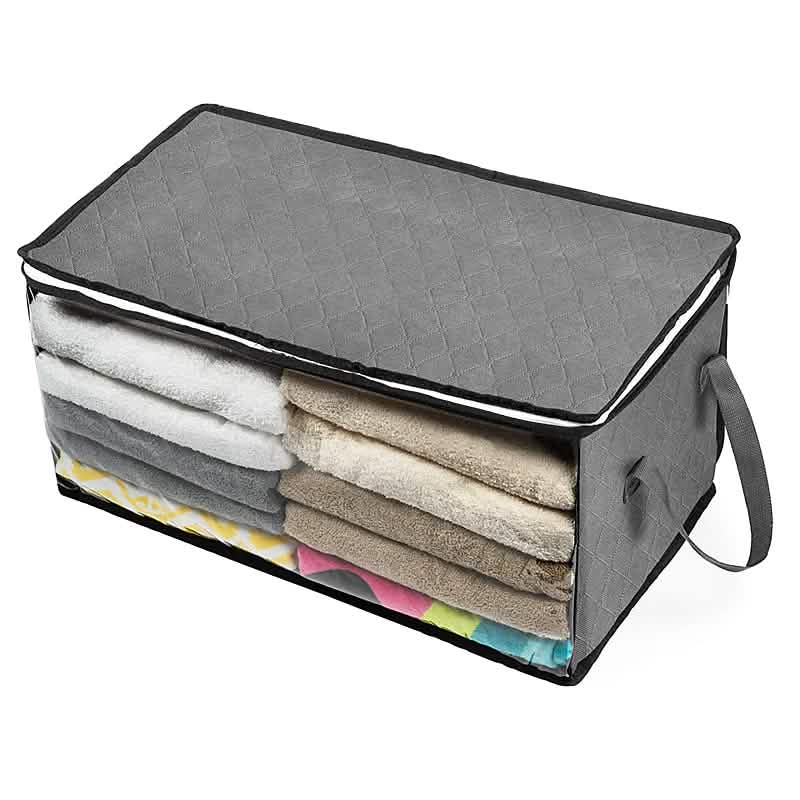 Large Capacity Clothes Storage Bag Closet & Storage Gray - DailySale