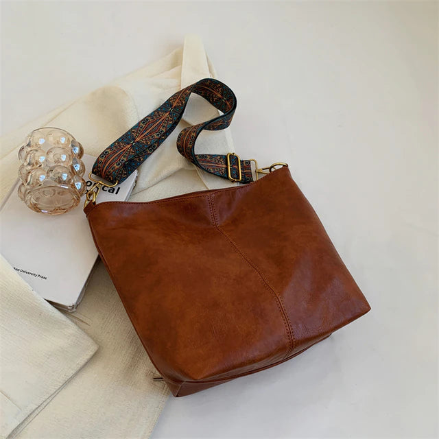 Large Geometric Crossbody Bag Bags & Travel Brown - DailySale