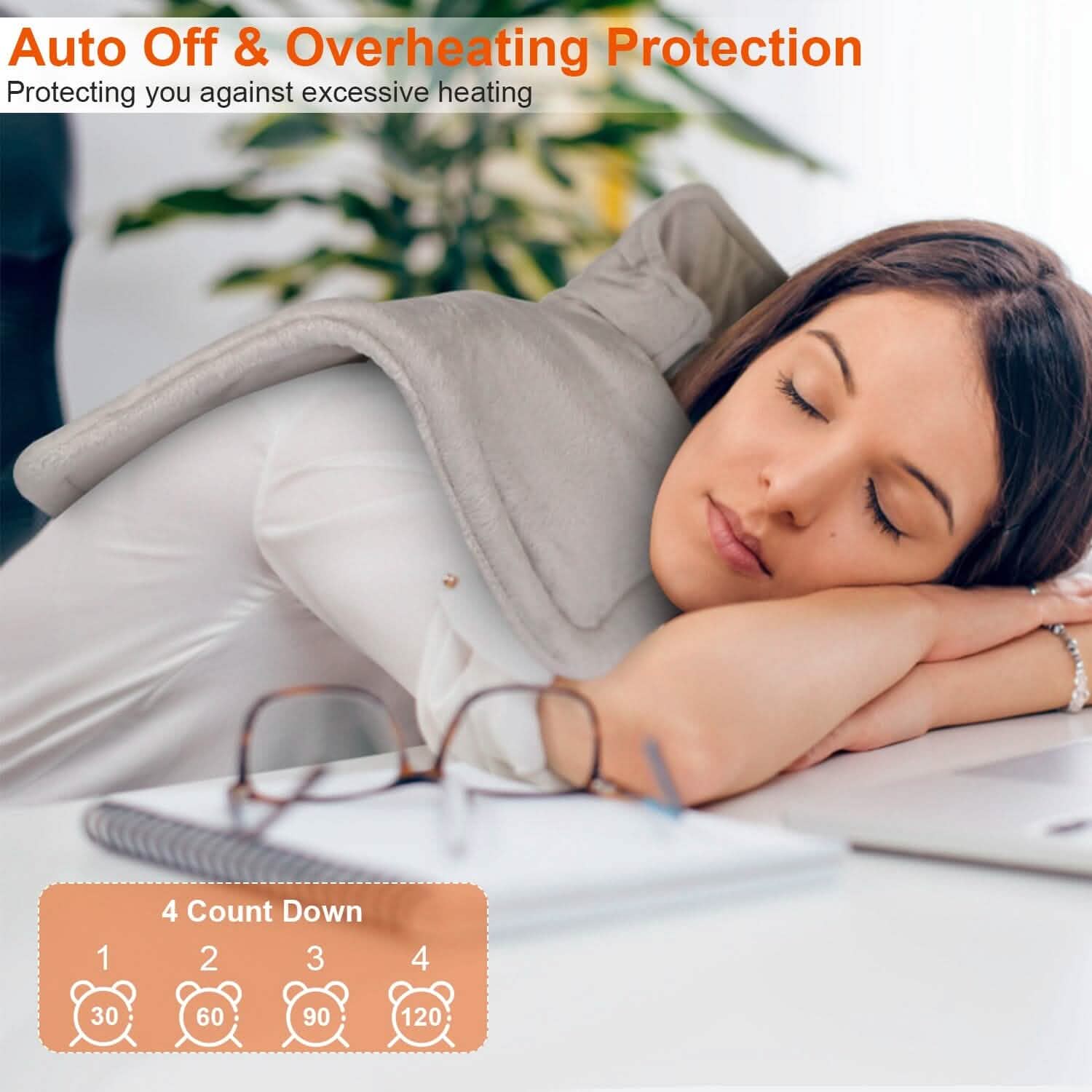 Large Weighted Heating Pad for Neck and Shoulders Wellness - DailySale