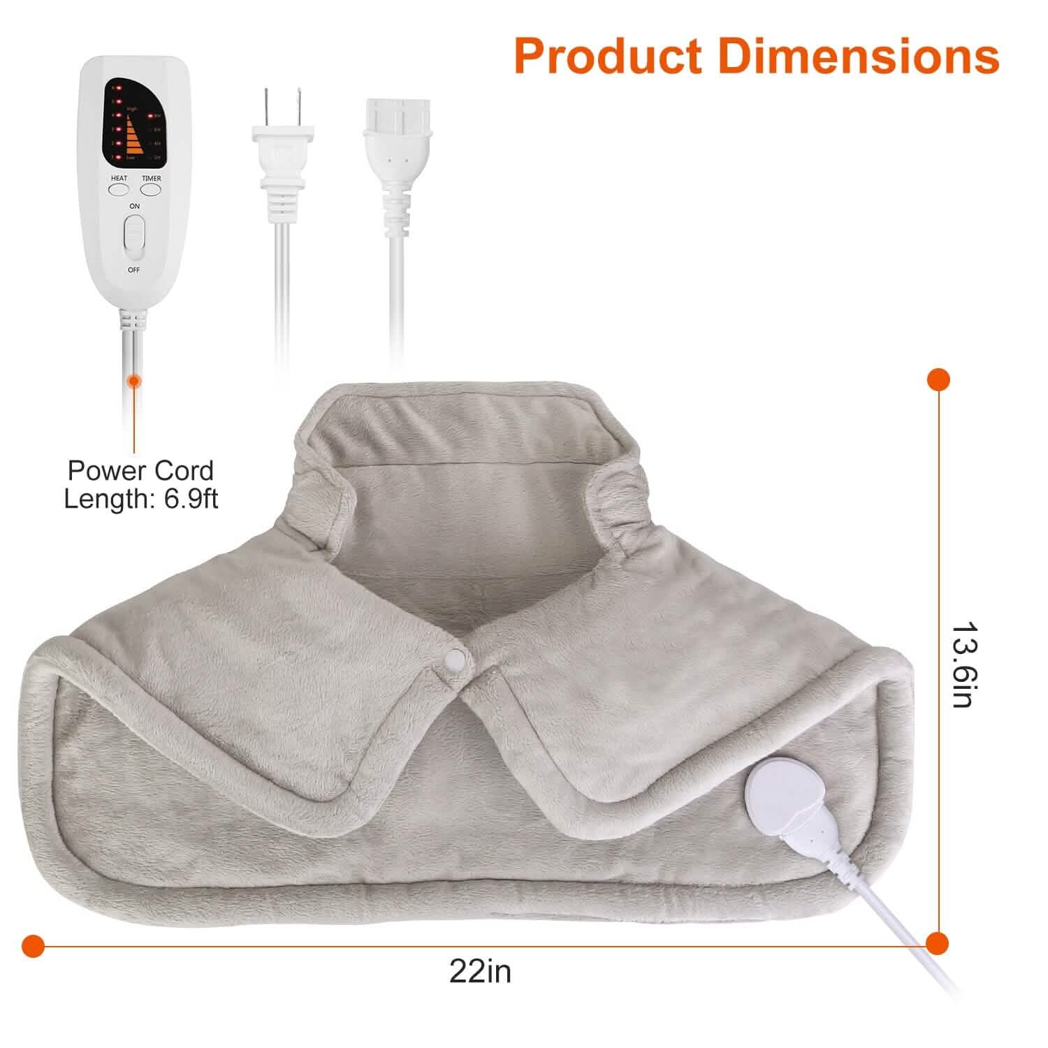 Large Weighted Heating Pad for Neck and Shoulders Wellness - DailySale