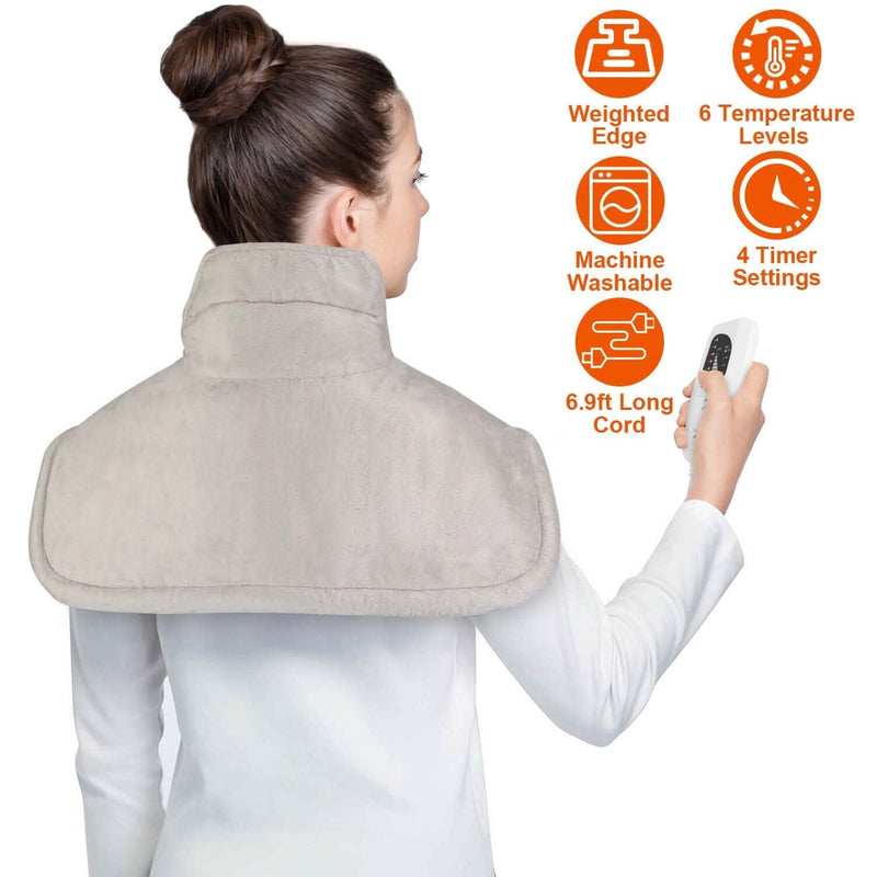 Large Weighted Heating Pad for Neck and Shoulders Wellness - DailySale