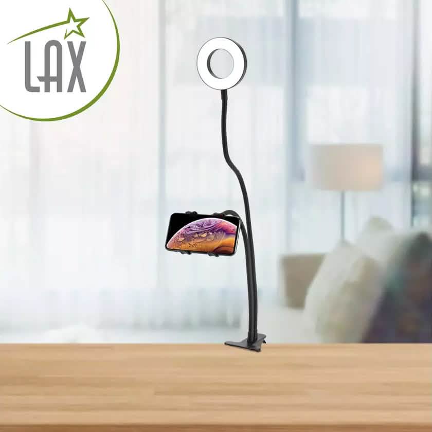 LAX Selfie Ring LED Light Stand with Desk Clip Mobile Accessories - DailySale