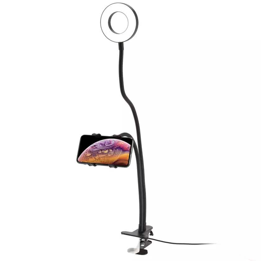 LAX Selfie Ring LED Light Stand with Desk Clip Mobile Accessories - DailySale