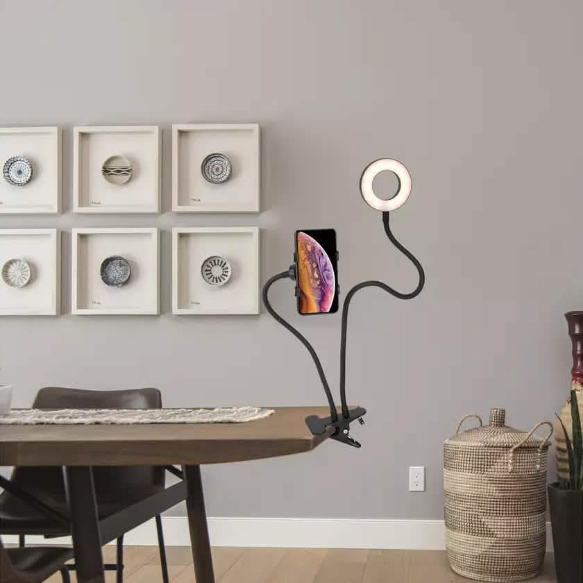 LAX Selfie Ring LED Light Stand with Desk Clip Mobile Accessories - DailySale