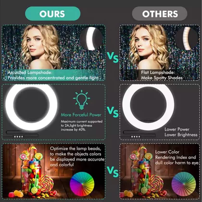 LAX Selfie Ring LED Light Stand with Tripod Mobile Accessories - DailySale