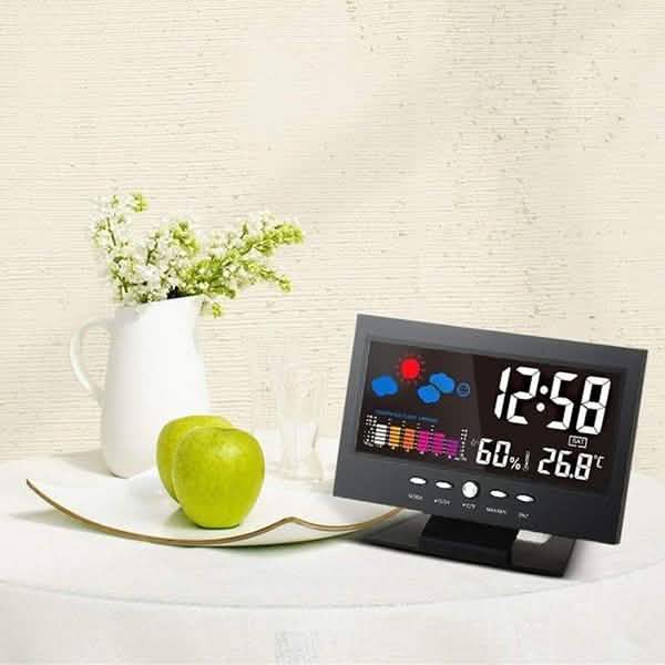 LCD Color Screen Digital Backlight Snooze Alarm Clock Household Appliances - DailySale