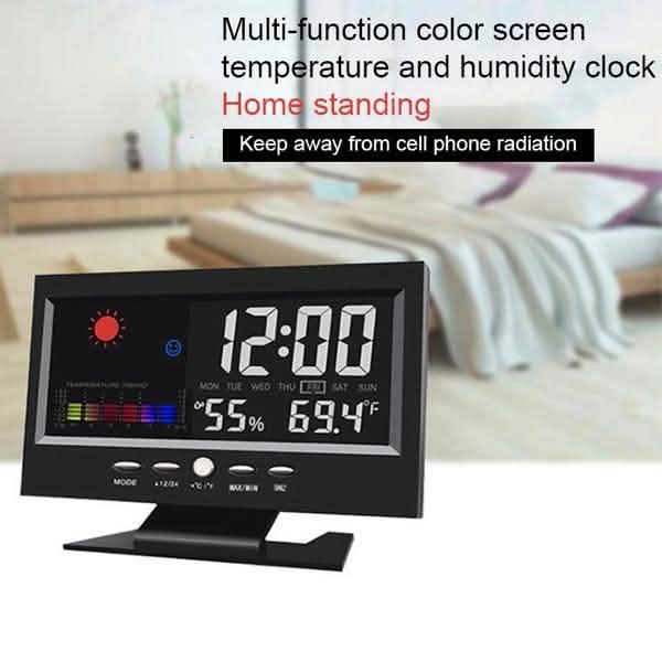 LCD Color Screen Digital Backlight Snooze Alarm Clock Household Appliances - DailySale