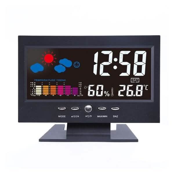 LCD Color Screen Digital Backlight Snooze Alarm Clock Household Appliances - DailySale
