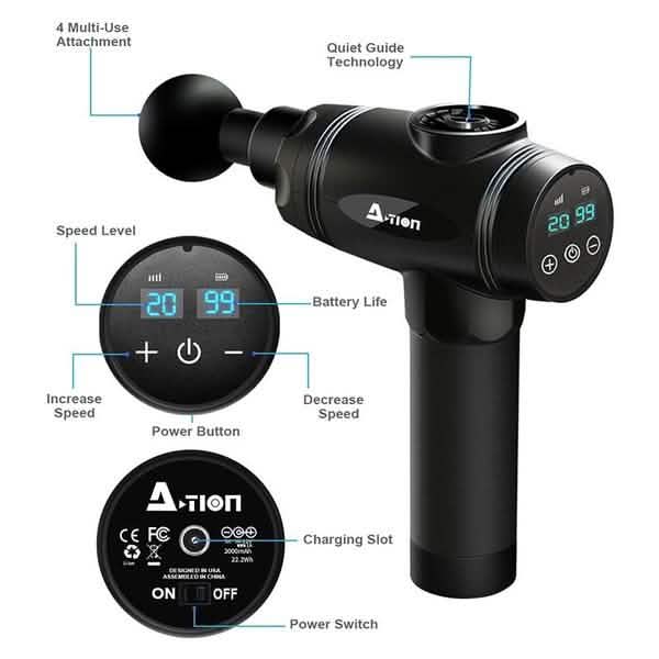 LCD Display Professional Muscle Deep Massage Gun Wellness - DailySale