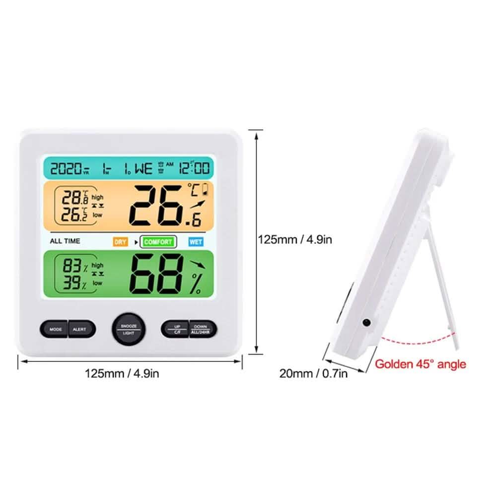 LCD Display Wall-Mounted Desktop Indoor High-Precision Temperature and Humidity Meter Household Appliances - DailySale