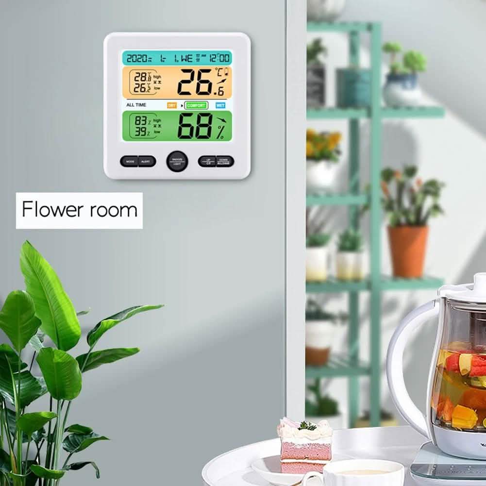 LCD Display Wall-Mounted Desktop Indoor High-Precision Temperature and Humidity Meter Household Appliances - DailySale