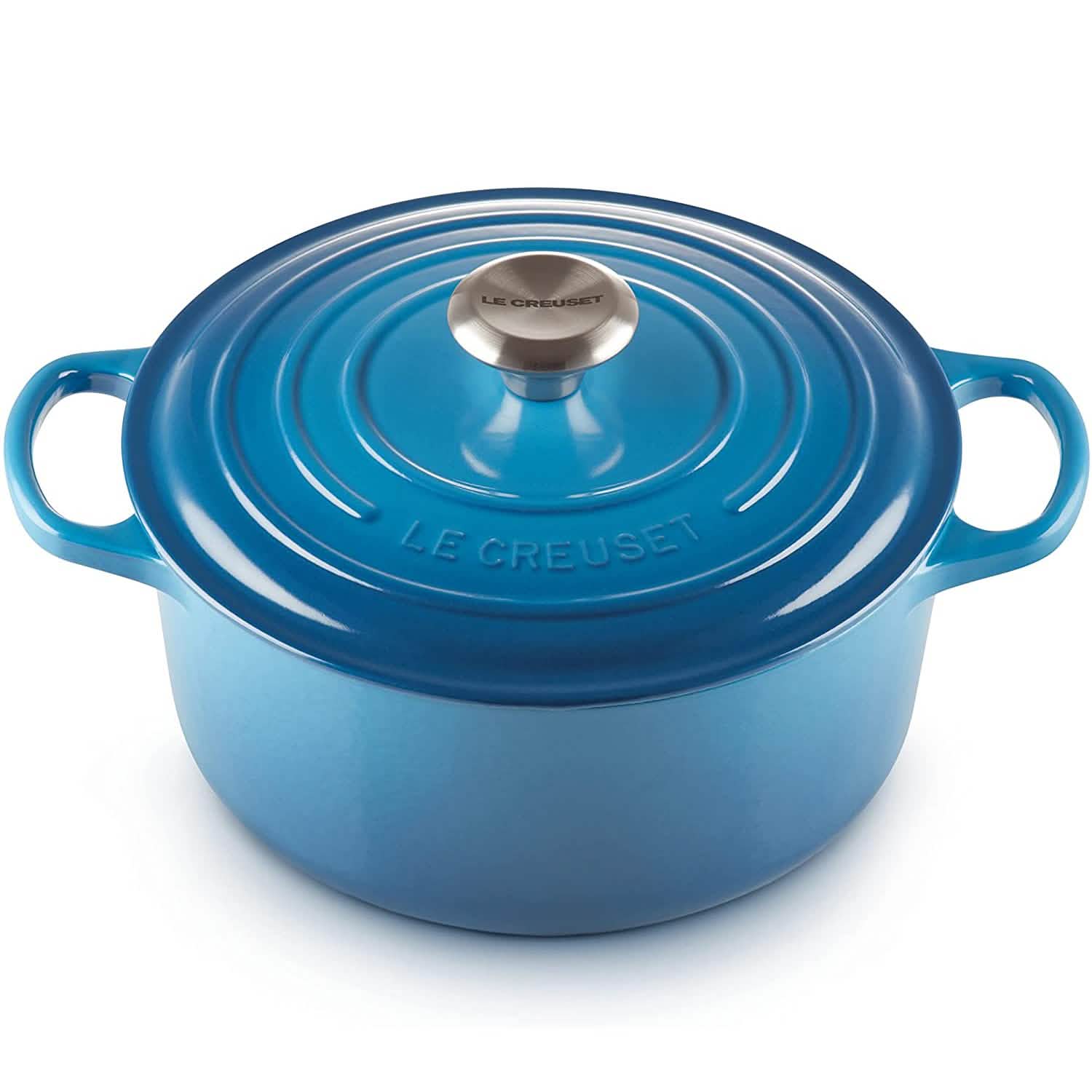 Le Creuset Enameled Cast Iron Signature Round Dutch Oven, 7.25 qt., Marseille Kitchen Tools & Gadgets - DailySale