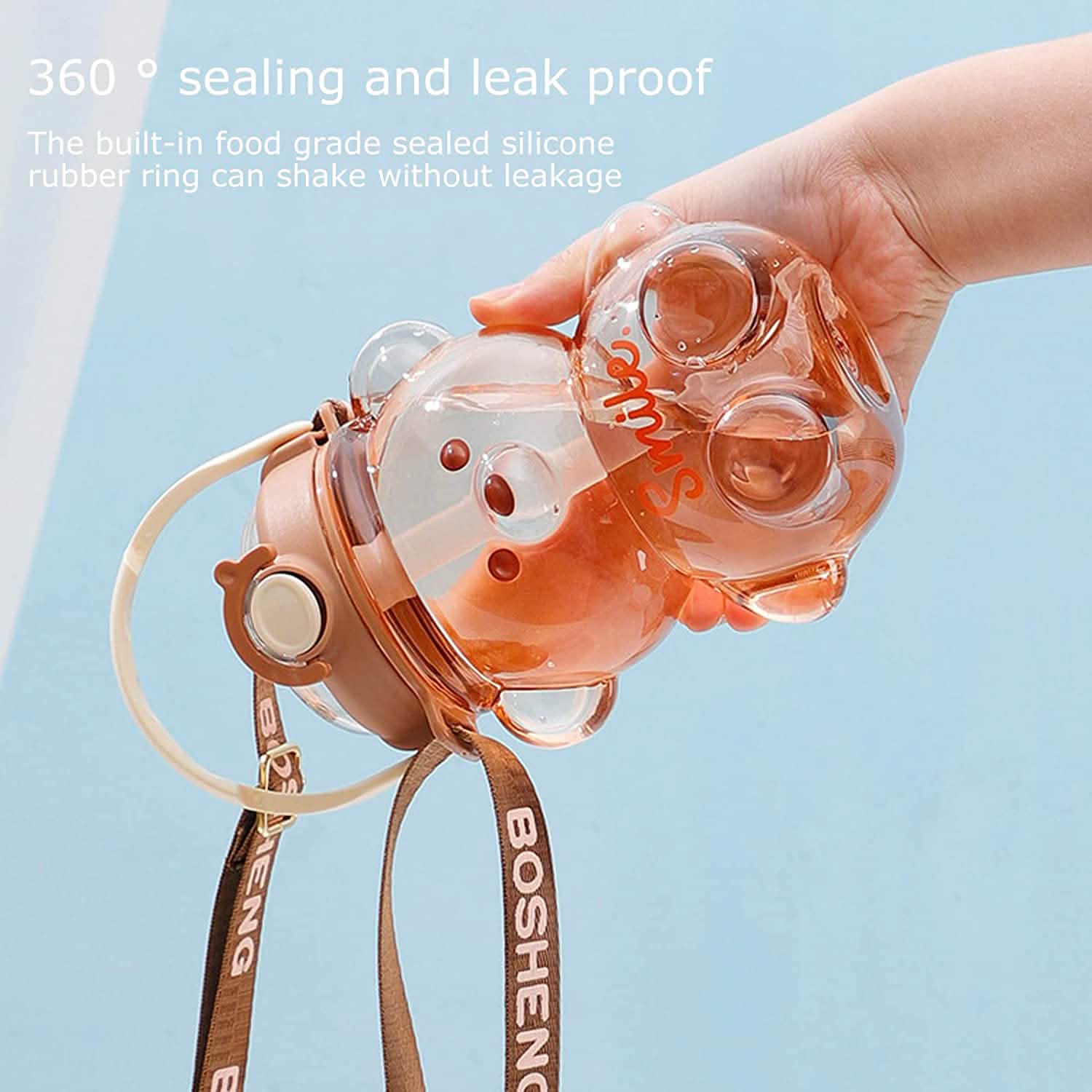 Leak-Proof Bear Water Bottle for Girls Sports & Outdoors - DailySale