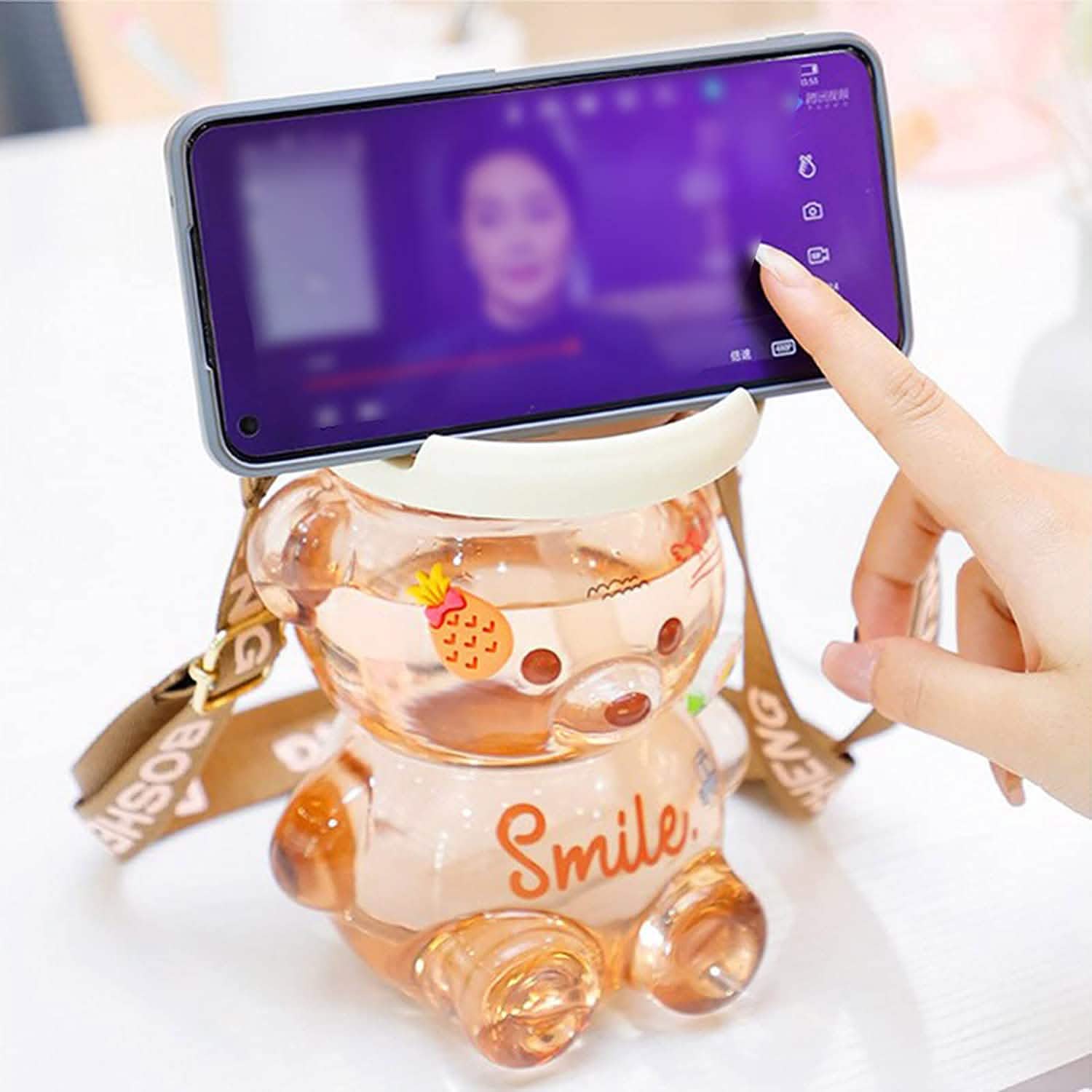 Leak-Proof Bear Water Bottle for Girls Sports & Outdoors - DailySale