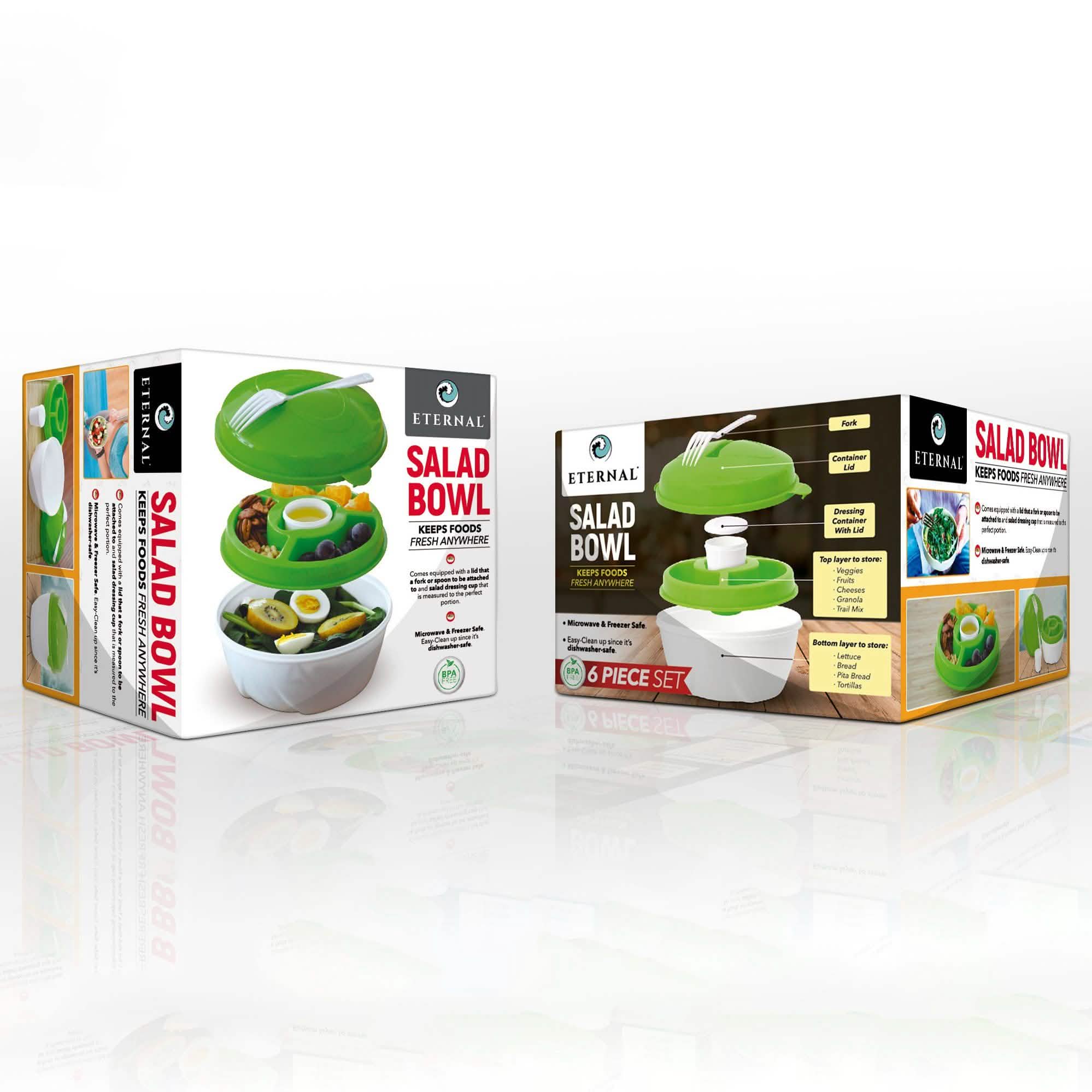 Leakproof On-The-Go Salad Bowl Container Kitchen Essentials - DailySale