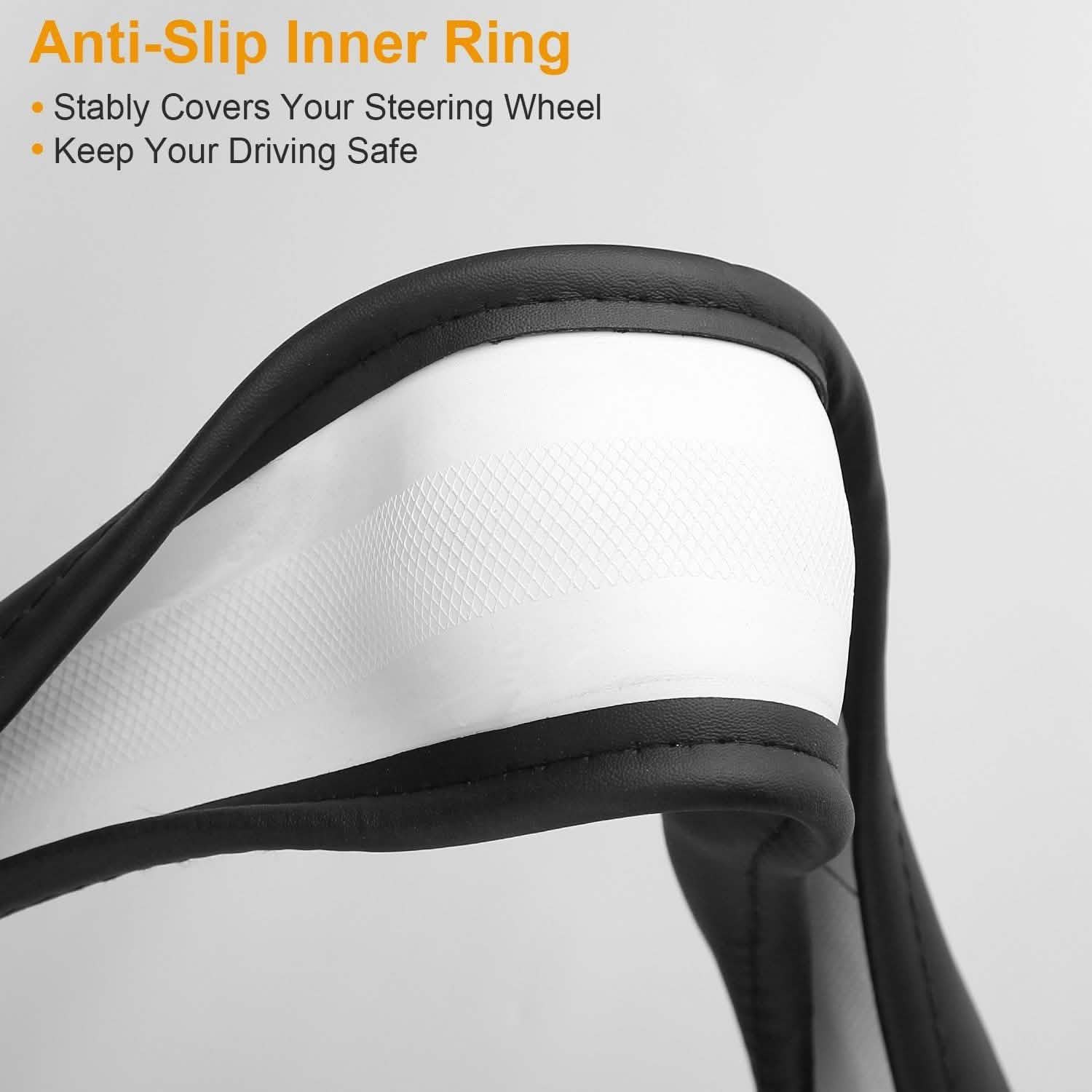 Leather Diamond Rhinestone Car SUV Steer Protector Automotive - DailySale