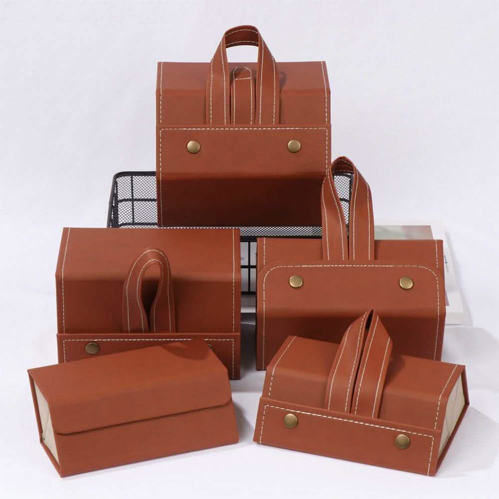 Leather Multiple Glasses Storage Case Closet & Storage - DailySale